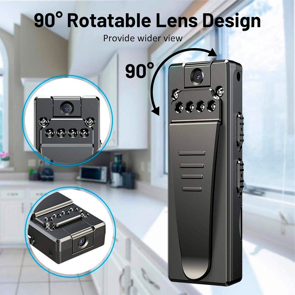 Zengdainm Body Camera, Body Cam with Audio & Video Recording, Wearable Personal Portable Cameras Recorder DV, with Night Vision Function