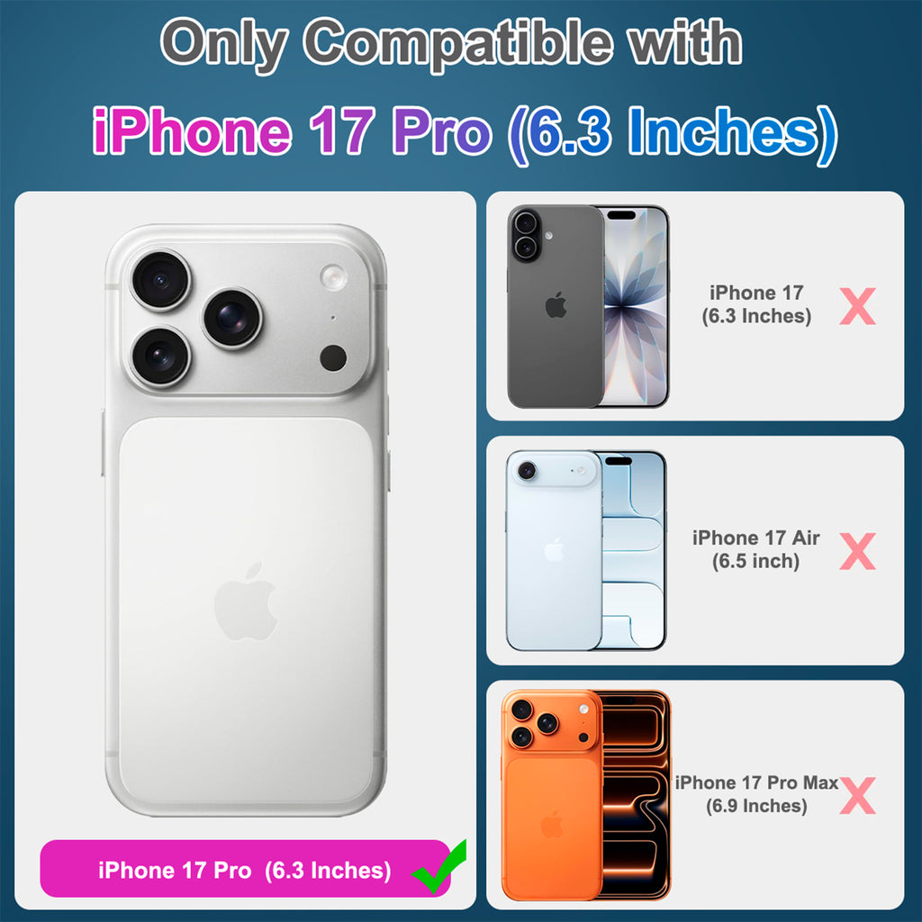 iPhone 17 Pro Screen Protector with Camera Lens Protector, Top 9H+ Tempered Glass, Full Edge Coverage, Ultra Durable