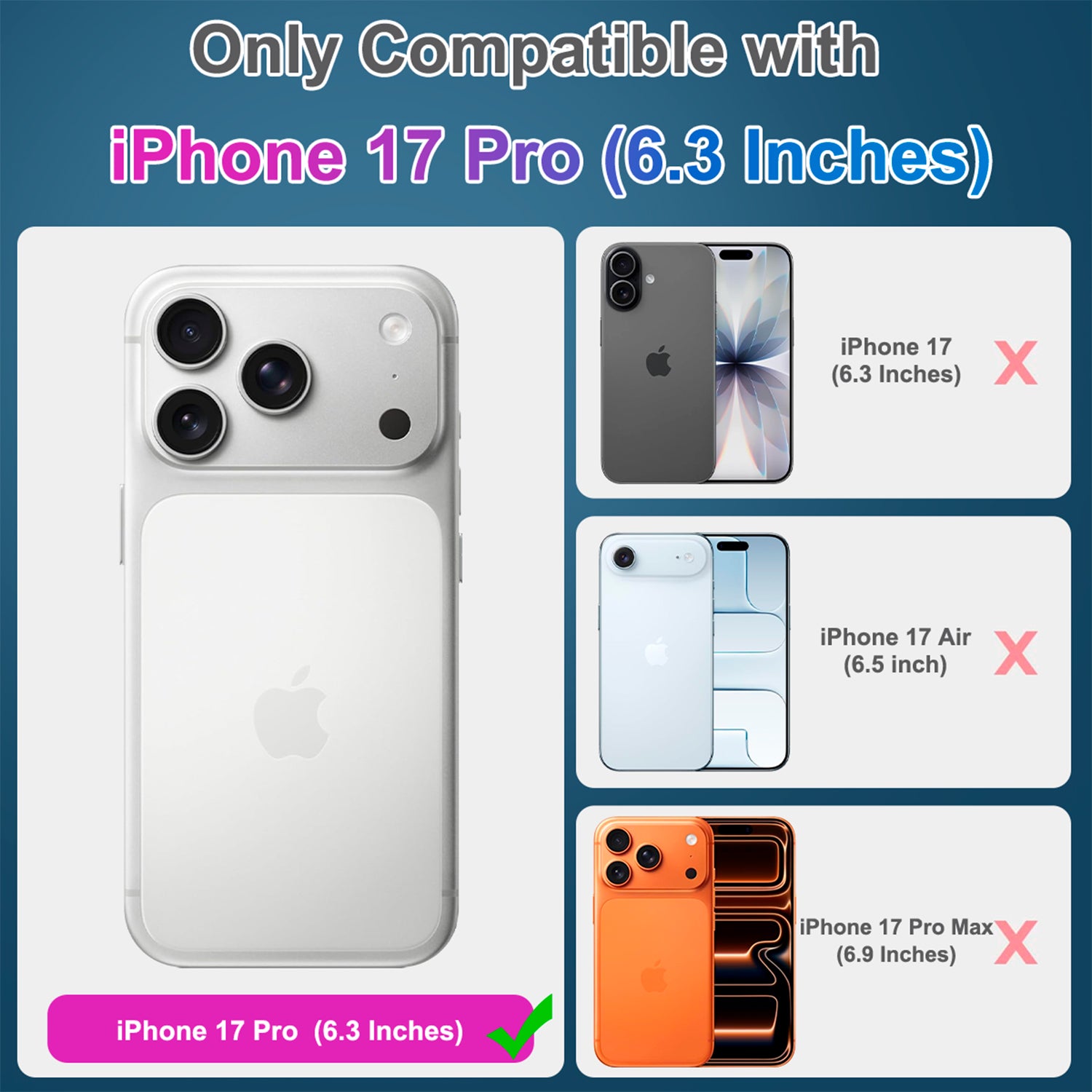 iPhone 17 Pro Screen Protector with Camera Lens Protector, Top 9H+ Tempered Glass, Full Edge Coverage, Ultra Durable