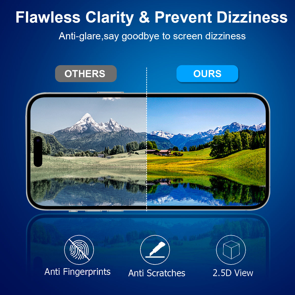 2+2 Pack Screen Protector for iPhone 17 6.3 Inch 2025 with Camera Lens Protector, Tempered Glass with Easy Installation , Anti-glare, Smooth Touch, Feel as Silk