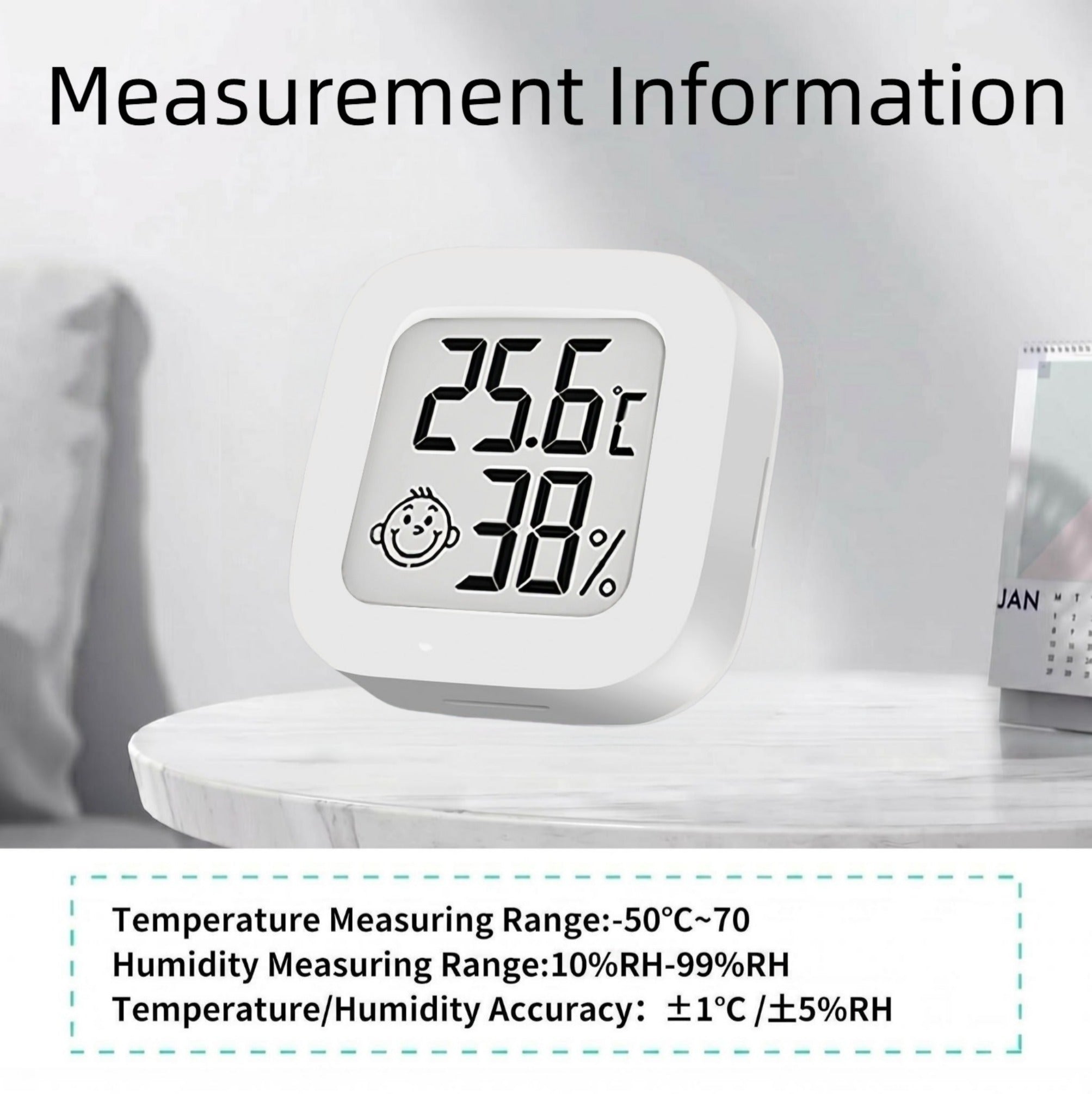 Zengdainm Thermometer, Hygrometer, Digital Electronic Thermohygrometers, Indoor Thermohygrometers with Temperature and Humidity Monitor