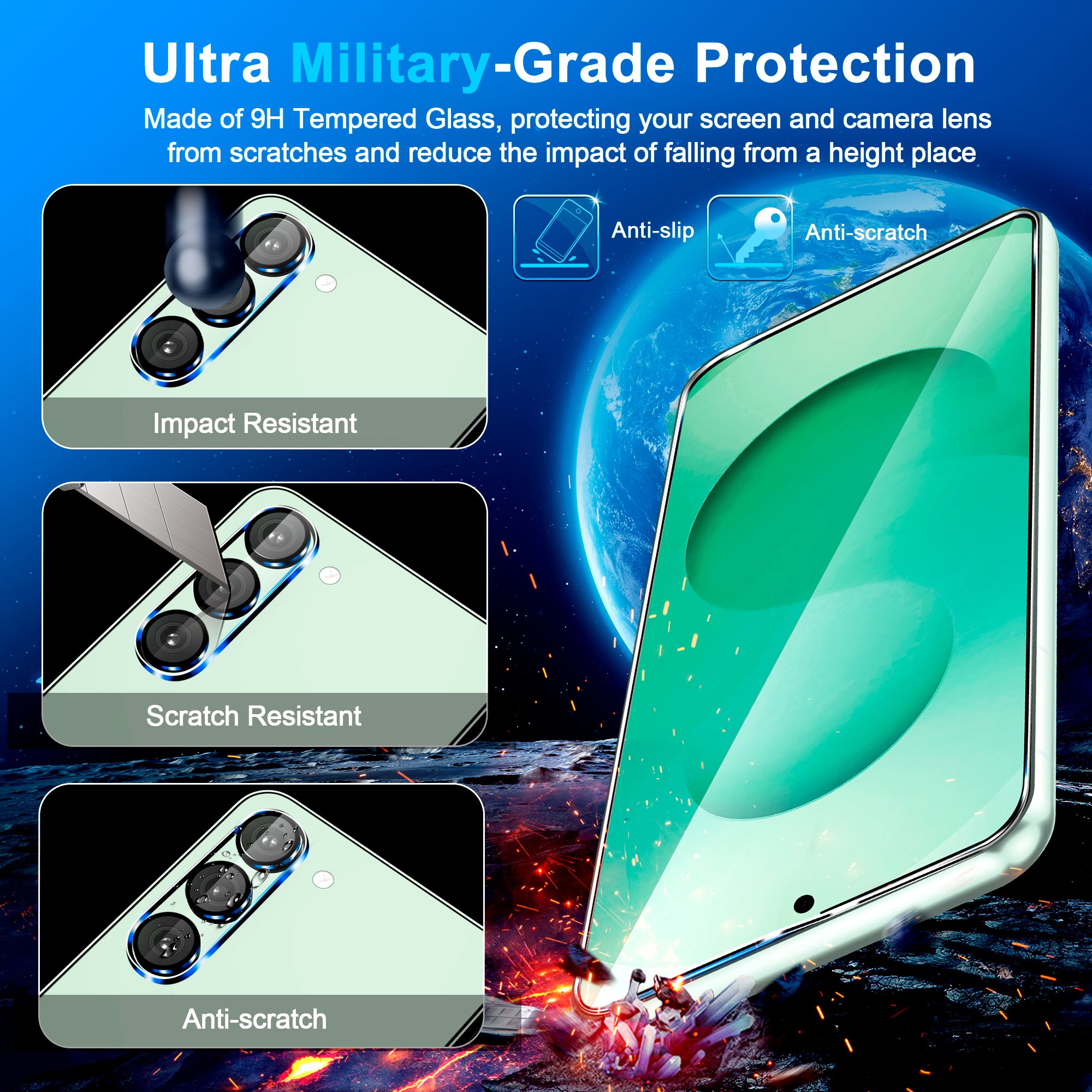2 Pack Screen Protector for Samsung Galaxy S26 6.3 Inch, 9H Tempered Glass, Ultrasonic Fingerprint Unlock, Case Friendly Tempered Glass Screen Protector for Samsung Galaxy S26