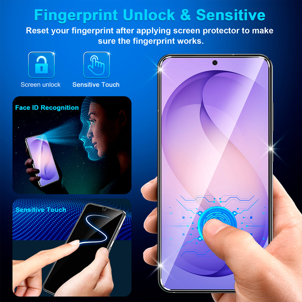Zengdainm 2-Pack Samsung Galaxy S26 Screen Protector, Tempered Glass for S26, Sensitive Touch & Fingerprint Unlock, Anti-Scratch Case Friendly Bubble Free Easy Install