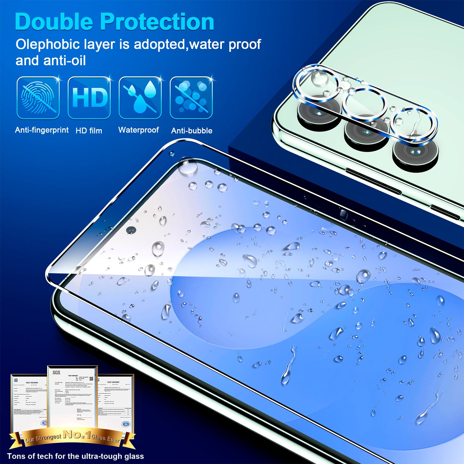Zengdainm 2 Pack Screen Protector for Samsung Galaxy S26 Plus 6.9 inch, 9H Tempered Glass, Ultrasonic Fingerprint Unlock, Case Friendly Tempered Glass Screen Protector