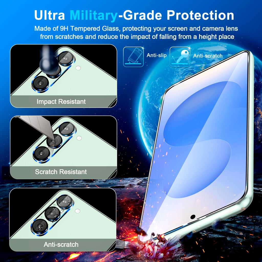 Zengdainm 2 Pack Screen Protector for Samsung Galaxy S26 Plus 6.9 inch, 9H Tempered Glass, Ultrasonic Fingerprint Unlock, Case Friendly Tempered Glass Screen Protector