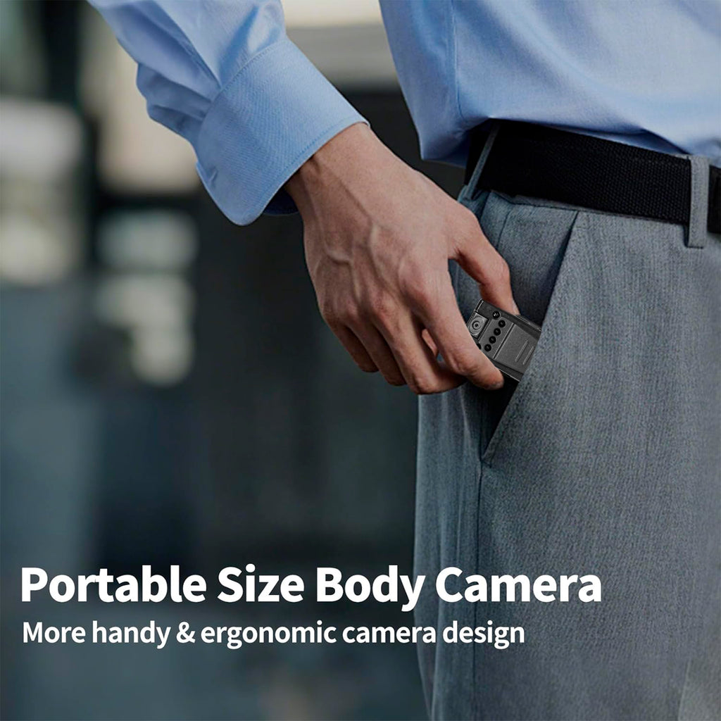 Zengdainm Body Camera, Body Cam with Audio & Video Recording, Wearable Personal Portable Cameras Recorder DV, with Night Vision Function