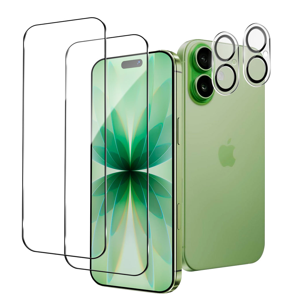 Zengdainm iPhone 17 Screen Protector with Camera Lens Protector, Top 9H+ Tempered Glass, Full Edge Coverage, Ultra Durable, 2+2 Pack
