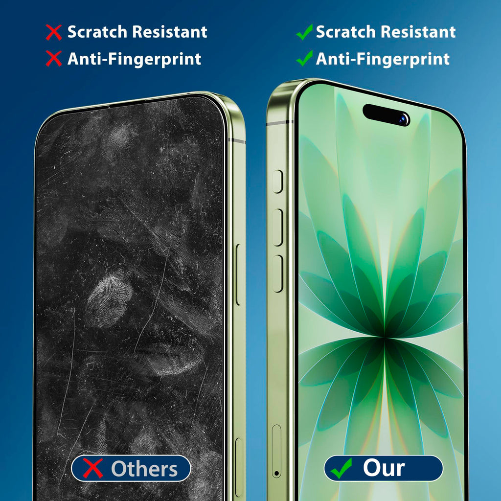 Zengdainm iPhone 17 Screen Protector with Camera Lens Protector, Top 9H+ Tempered Glass, Full Edge Coverage, Ultra Durable, 2+2 Pack