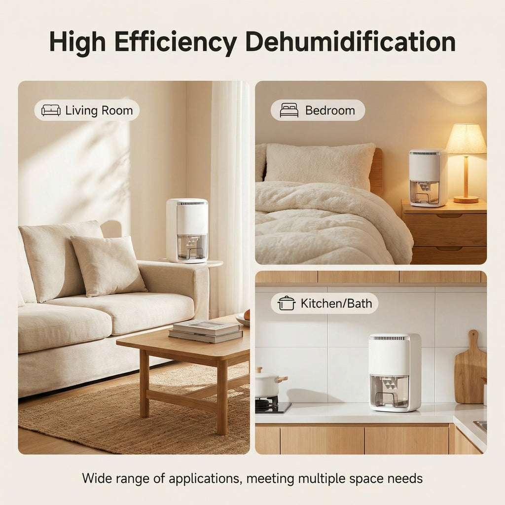 Zengdainm Dehumidifier, 40 OZ Small Dehumidifiers, Quiet with Auto Shut Off, Dehumidifiers for Bedroom (280 sq. ft), Bathroom, RV, Closet, White