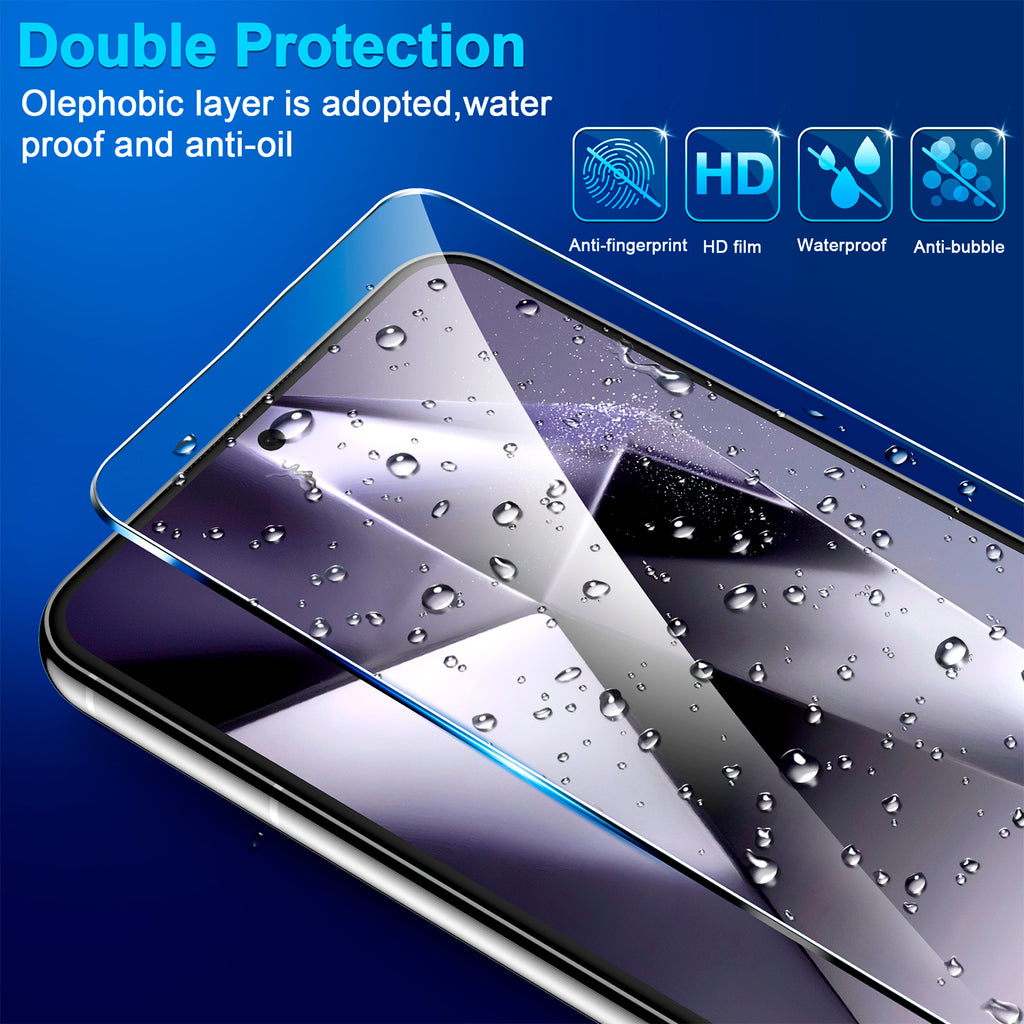[2+2 Pack] for Samsung Galaxy S24 Screen Protector, 9H Tempered Glass, Ultrasonic Fingerprint Compatible, HD Clear Case Friendly for Samsung S24 Glass Screen Protector 5G
