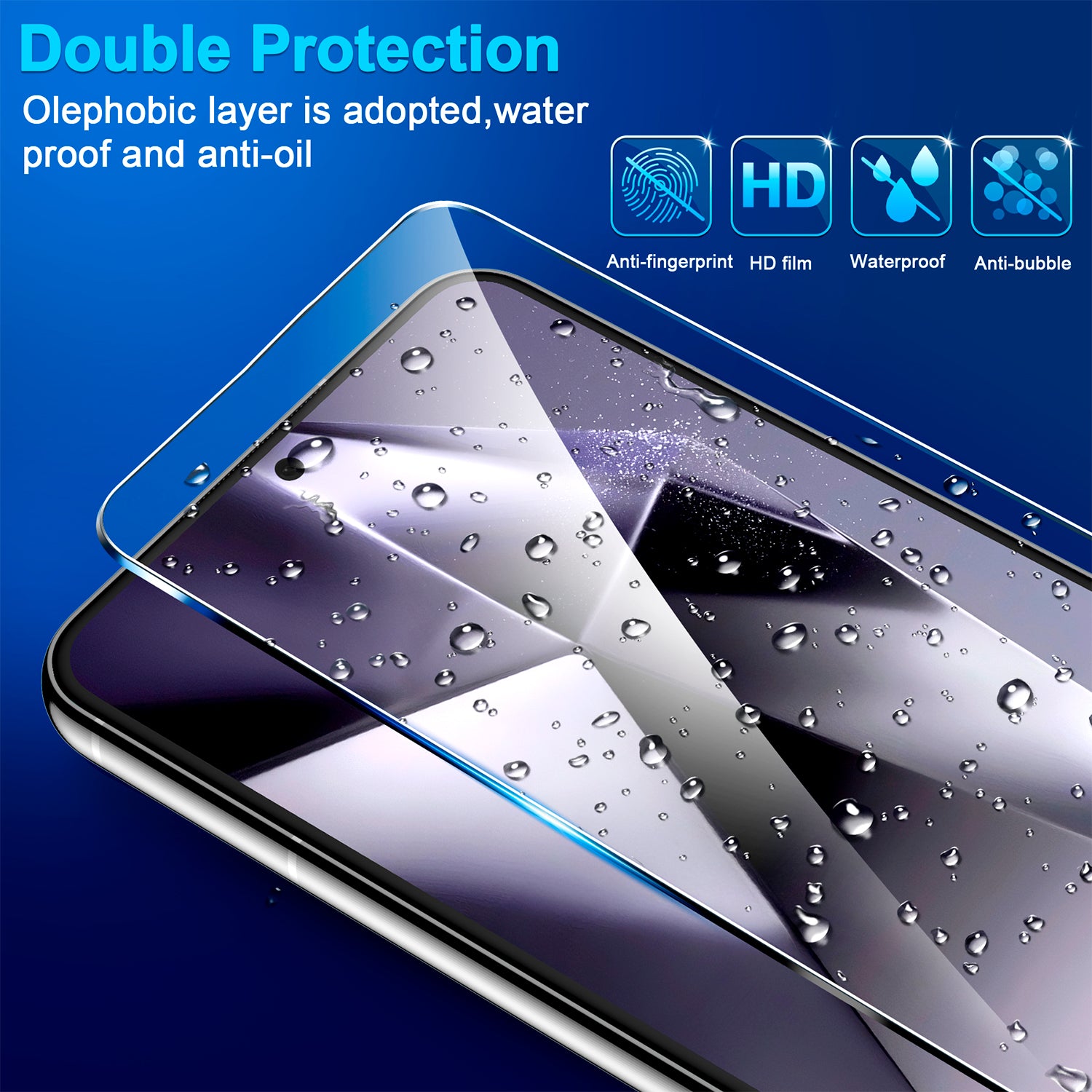 [2+2 Pack] for Samsung Galaxy S24 Screen Protector, 9H Tempered Glass, Ultrasonic Fingerprint Compatible, HD Clear Case Friendly for Samsung S24 Glass Screen Protector 5G
